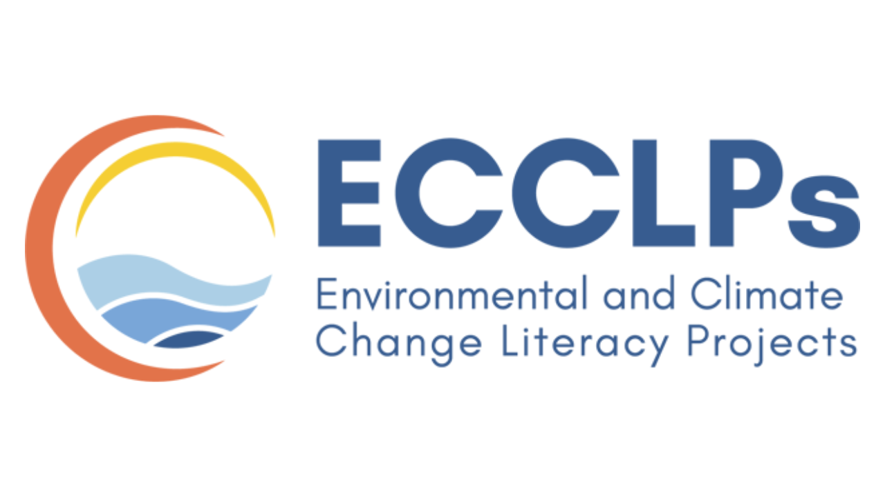 Circular logo with text that says ECCLPs Climate and Environmental Justice Literacy Initiatives 