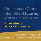 flyer for collaborative online learning workshop
