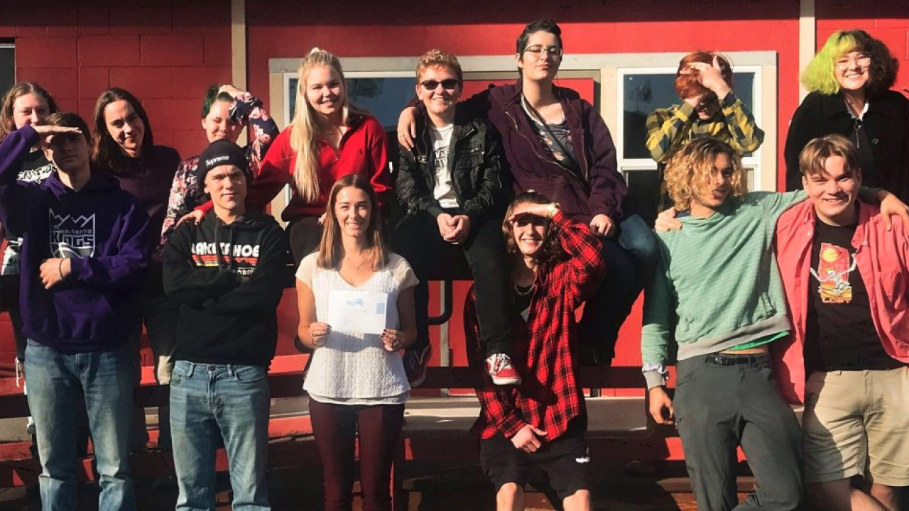 group of students standing for a photo