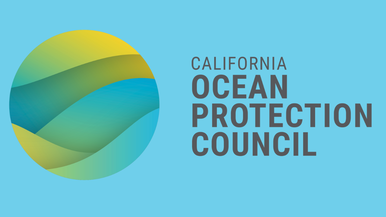 Logo with text "California Ocean Protection Council"
