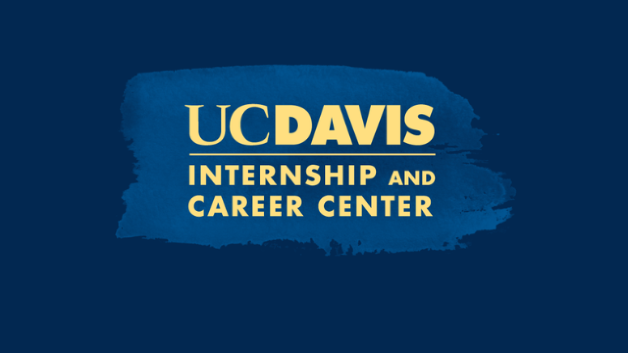 Wordmark that says UC Davis Internship and Career Center in all caps