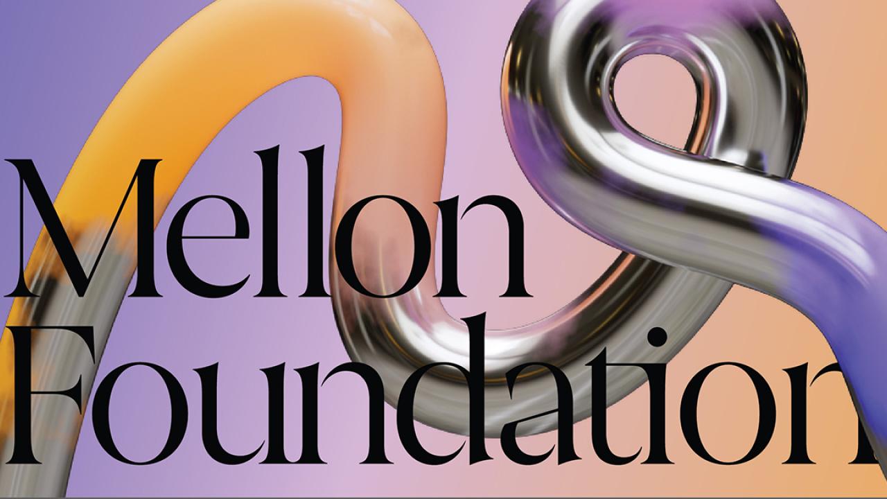 squiggly line with text overlay that says "Mellon Foundation"