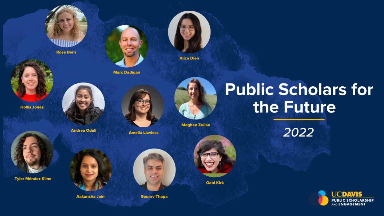 Public Scholars for the Future cohort graphic of each individual's photo in a collage