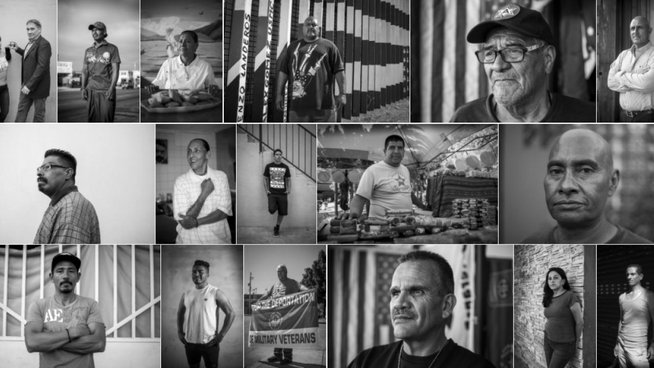 black and white photos of men and women organized in squares