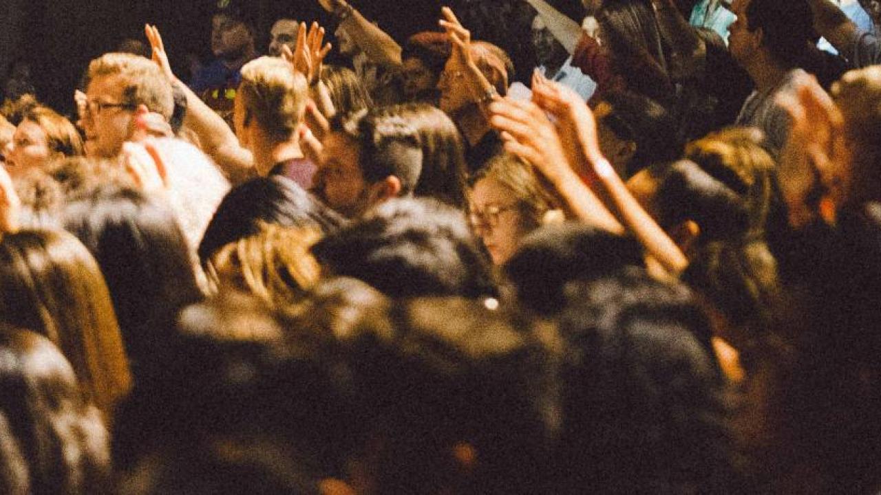 a crowd on a stage