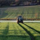 field with tractor in it