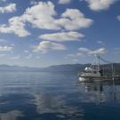 view of lake tahoe open water with a boat