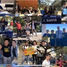 a collage of photos that depict advocacy at the state capitol 