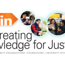 all-in flyer that says cocreating knowledge for justice