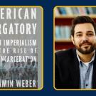 The cover of the book American Purgatory side by side next to a picture of the author, Ben Weber