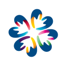 Community Engagement Collaborative Logo abstract art similar to a four leaf clover
