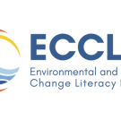 Circular logo with text that says ECCLPs Climate and Environmental Justice Literacy Initiatives 