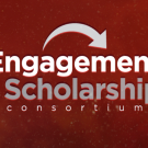 Engagement Scholarship Consortium logo, red background with white text
