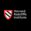 Harvard Radcliffe Institute text over black background next to Harvard logo
