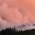 Smoke from the Park Fire on July 30.