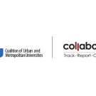 text that says "CUMU Coalition of Urban and Metropolitan Universities" and "Collaboratory Track Report Connect Plan"