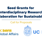 Seed Grants for Interdisciplinary Research Collaboration for Sustainability Call for Proposals and logos for UC  Davis Global Affairs and  Pontificia Universidad Católica de Chile, UC | Chile