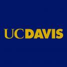 UC Davis logo in gold on blue