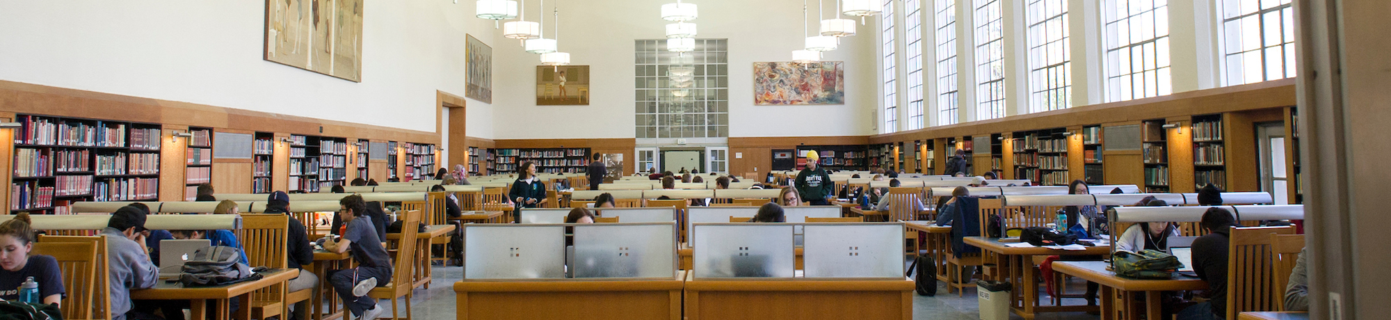 Students study in the Shields Library for finals on March 18, 2018.  The library sees a steep climb in usage during finals.